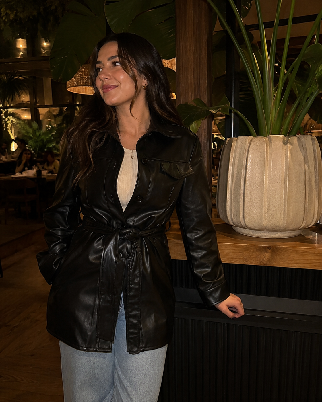Abrigo de Cuerina Premium