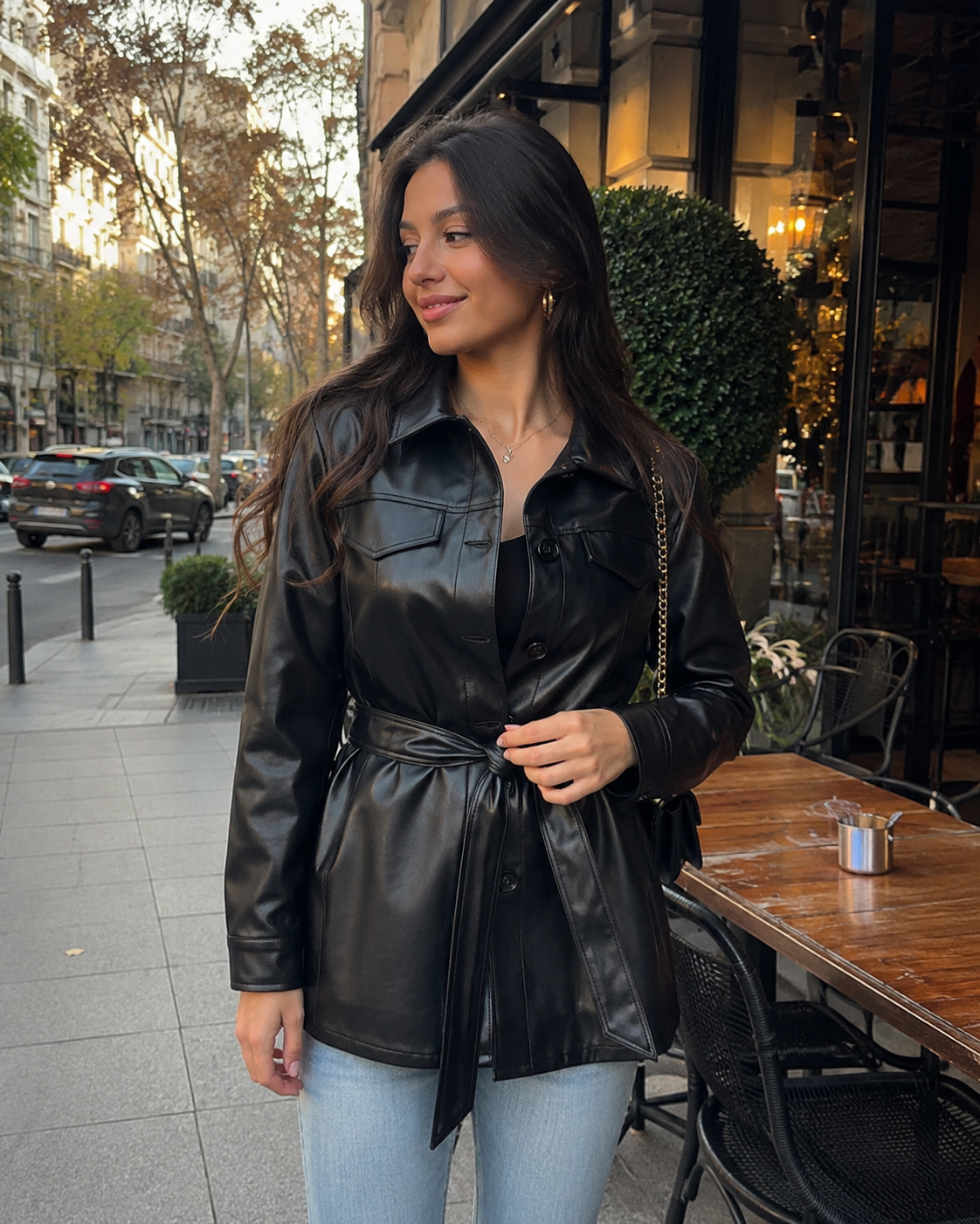 Abrigo de Cuerina Premium